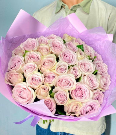 Букет_37 фиолетовых роз