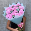 Букет_Букет из розовой гвоздики и эвкалипта