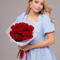 Букет_15 роз 70 см VIP Premium