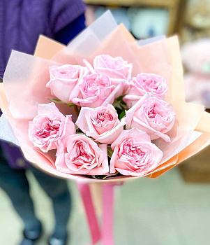 9 розовых роз 9 розовых роз