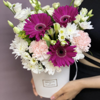 Букет_Яркая гербера в коробке Букет_Яркая гербера в коробке