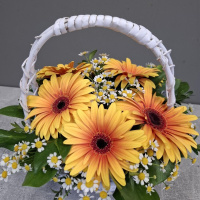 Букет_Корзина с яркими герберами Букет_Корзина с яркими герберами