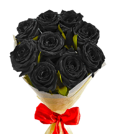 Букет_9 черных роз Букет_9 черных роз