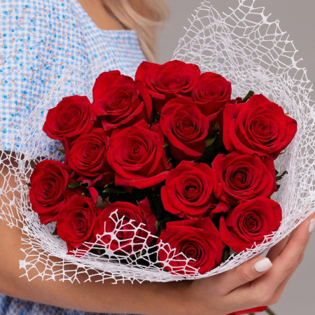 Букет_15 роз 70 см VIP Premium