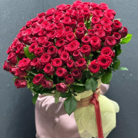 Букет_101 бордовая роза Премиум Букет_101 бордовая роза Премиум